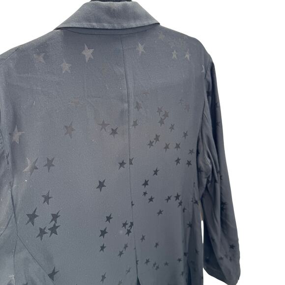 Equipment x Tabitha Simmons Blazer Hamptons Star Print Embossed Jacket Size 8 - Picture 5 of 9